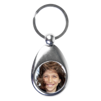 Foto-Schlüsselanhänger mit Einkaufswagenchip