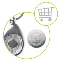 Foto-Schlüsselanhänger mit Einkaufswagenchip (Rückseite)